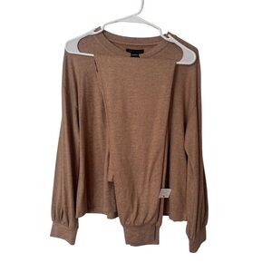 Sanctuary heather brown 2 piece loungewear